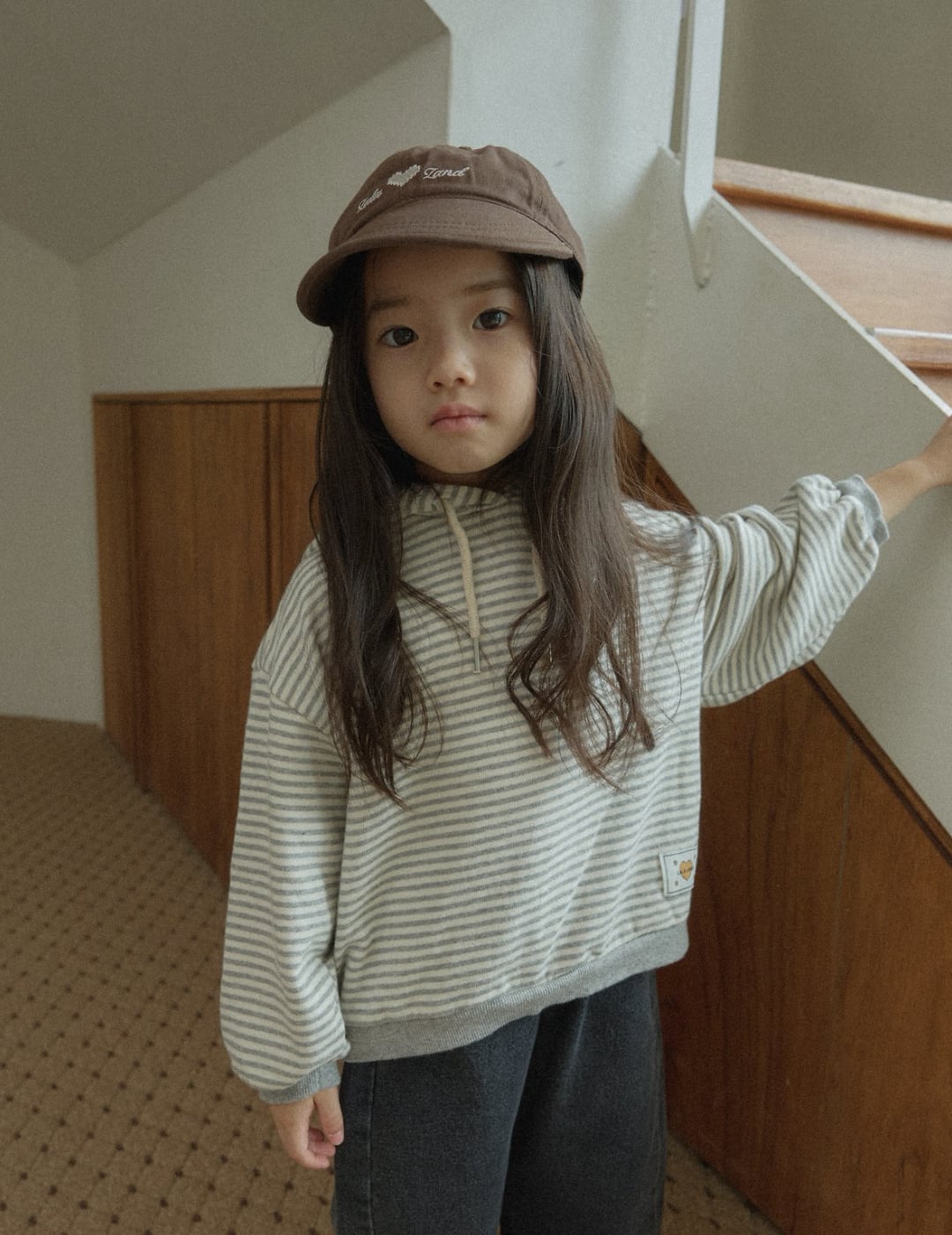 送料無料【予約】/ kids モモフードTシャツ /lalaland