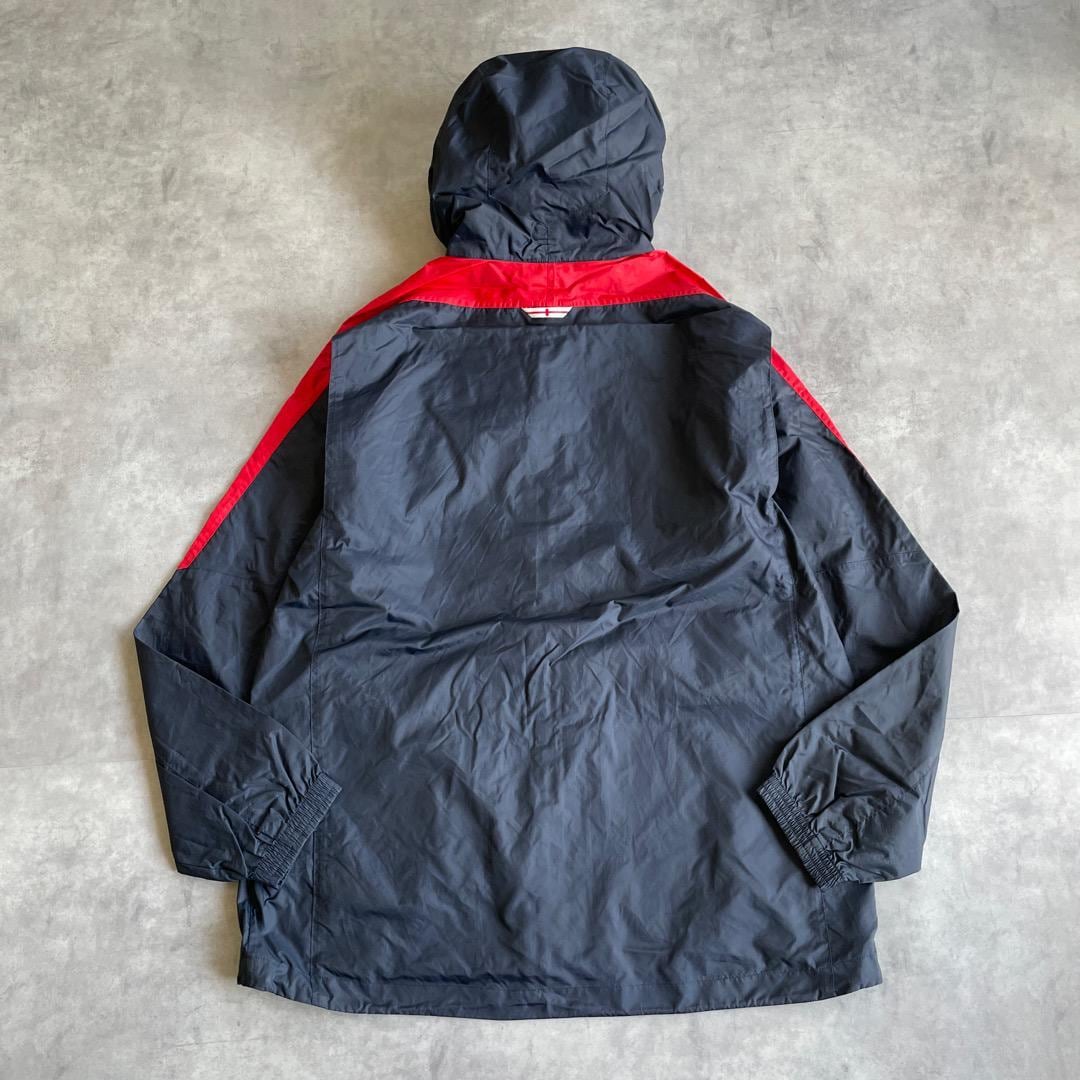 アンブロ イングランド代表 ナイロンジャケット サッカー 00s XL 紺 赤