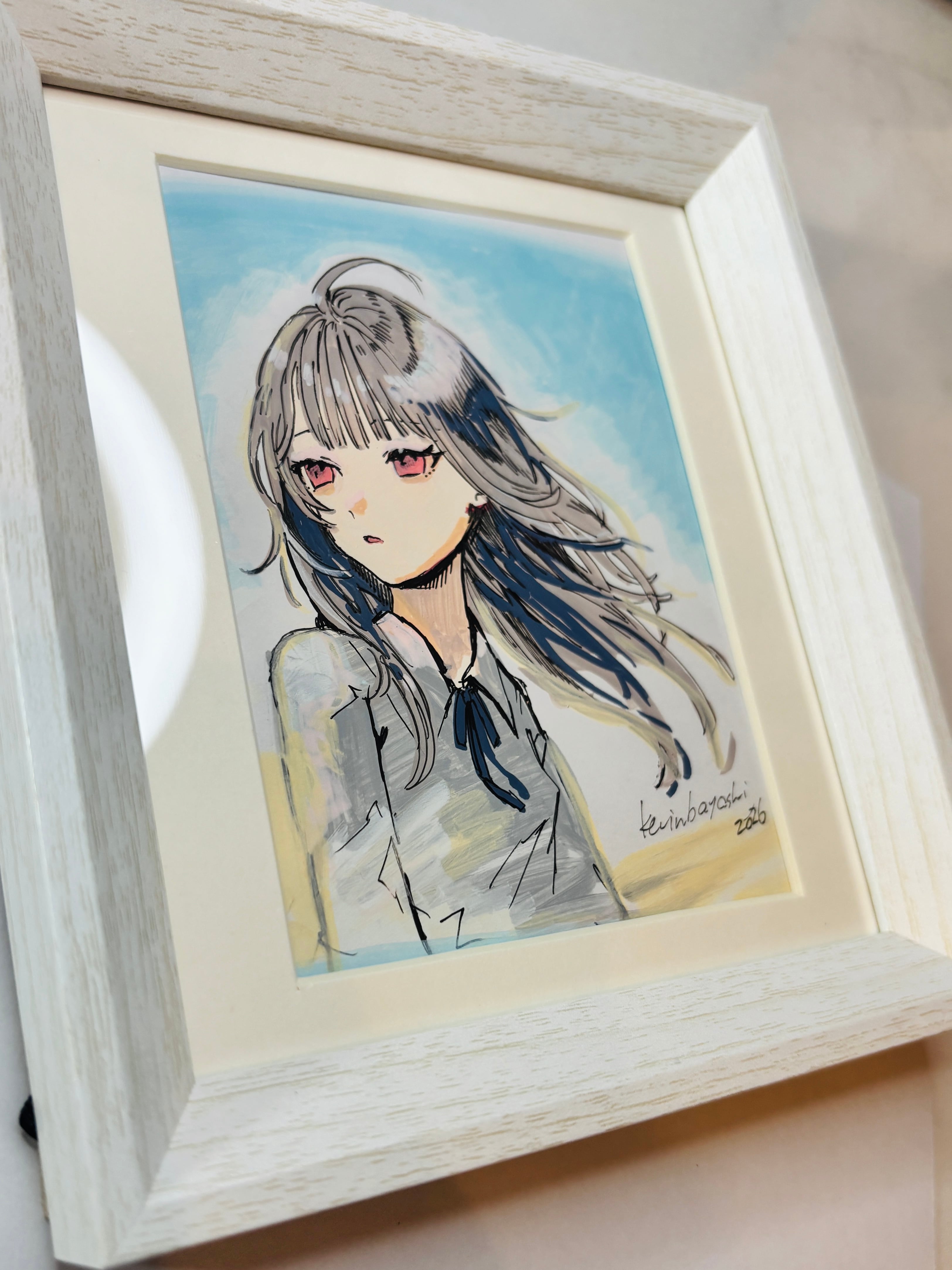 額付き原画】ドローイングoriginal drawing | ケビンばやし