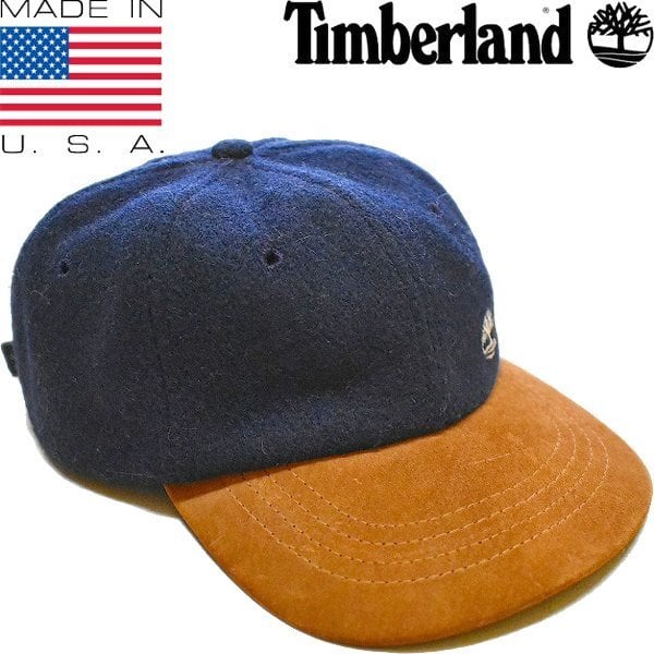 90s USA製 timberland キャップ ティンバーランド 帽子 古着-