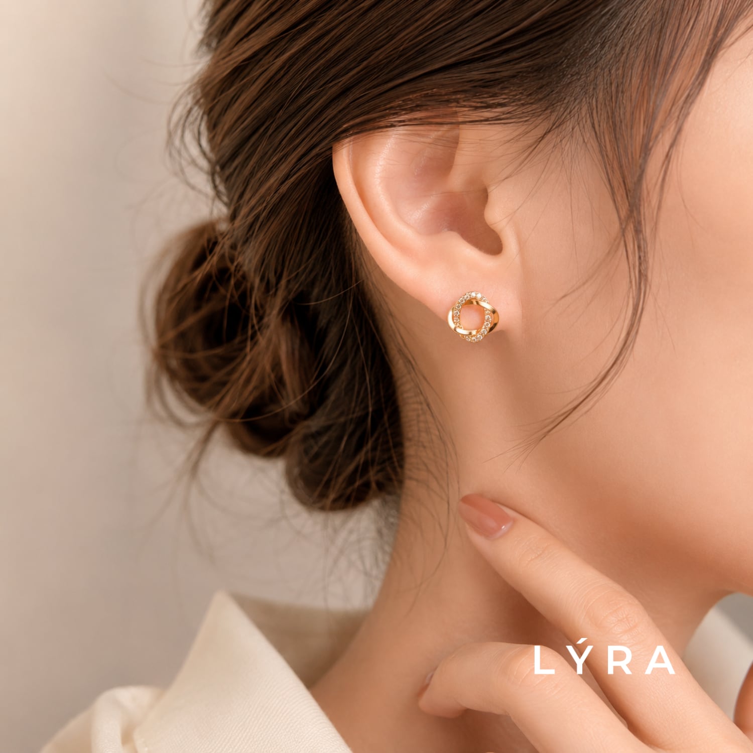 【数量限定】フェミニンツイストジルコニアピアス