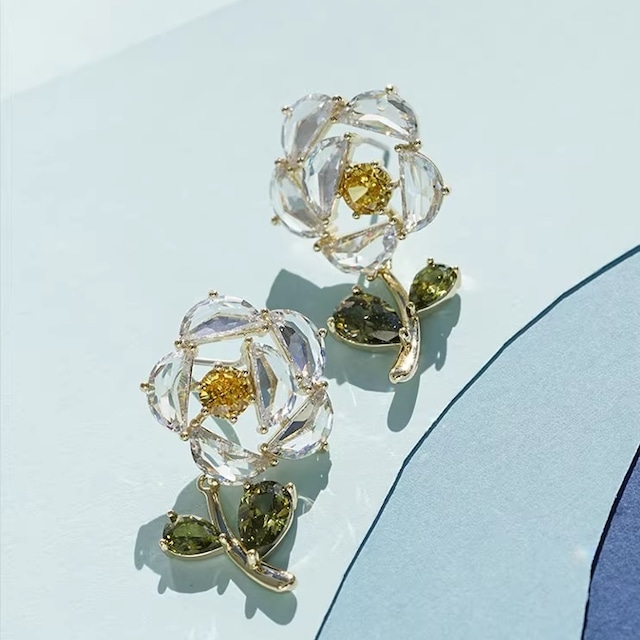 white rose pierce,earring<a1730>