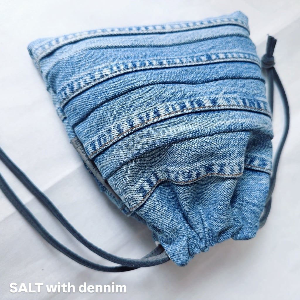 ボーダー巾着mini No.6697