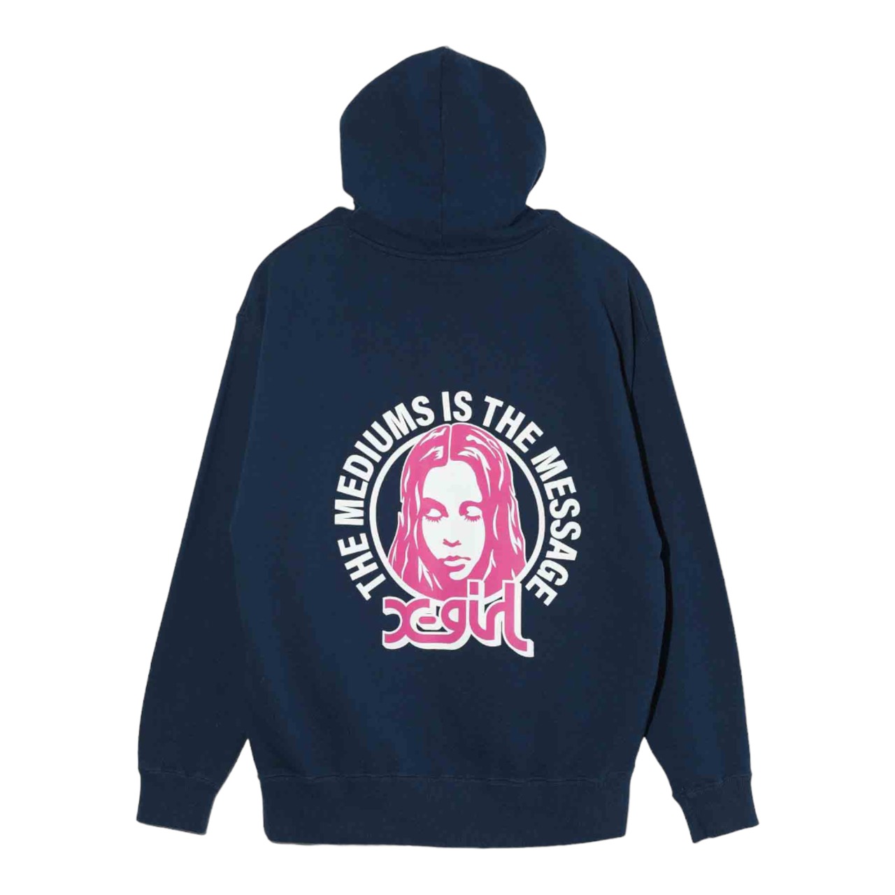 【X-girl】CIRCLE BACKGROUND FACE SWEAT HOODIE【エックスガール】