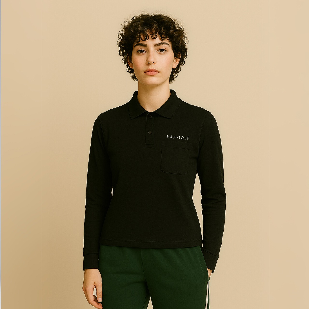 LONG POLO/BK