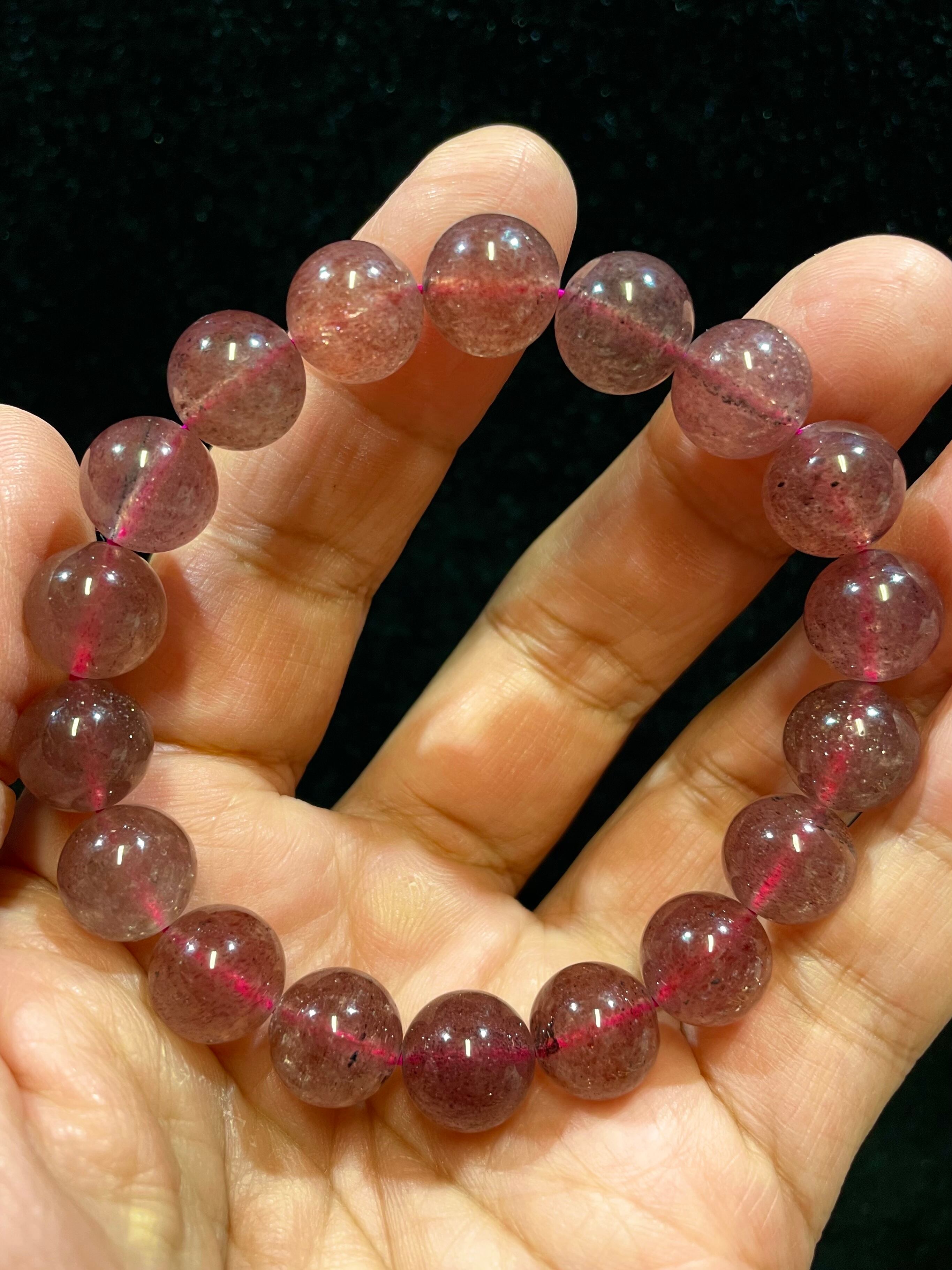 2) ロシアン・ストロベリークオーツ・ブレスレット