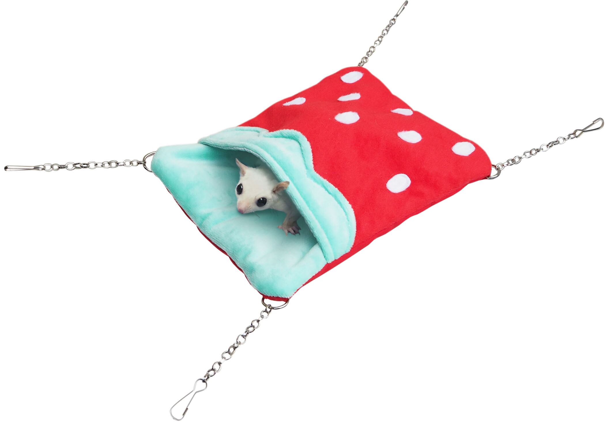 【小動物】いちごのちびモック レッド/ピンク