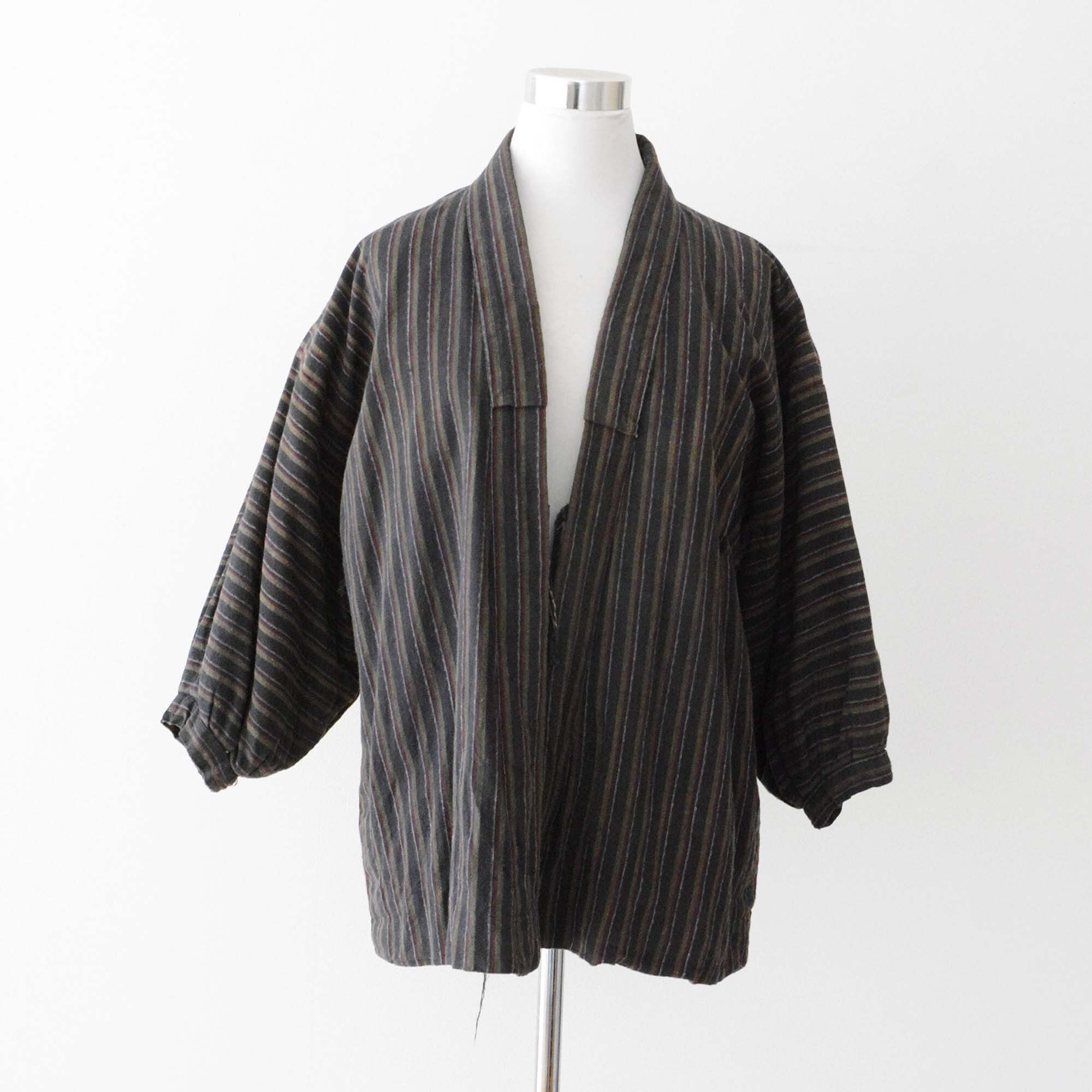 生地たっぷり♪ビンテージモスリンの襦袢　着物　野良着　japan vintage 面白柄 男物襦袢 モスリン 犬柄 アンティーク着物 昭和レトロ