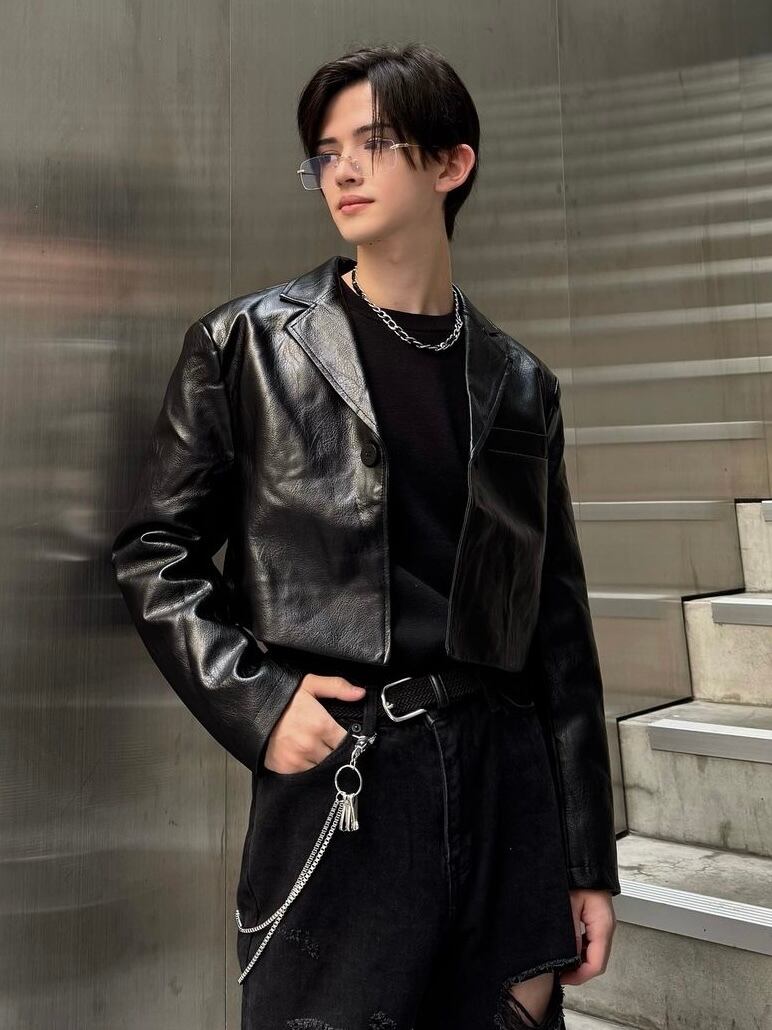 ALUDE SELECT】short leather jacket | 【ALUDE】韓国メンズファッション