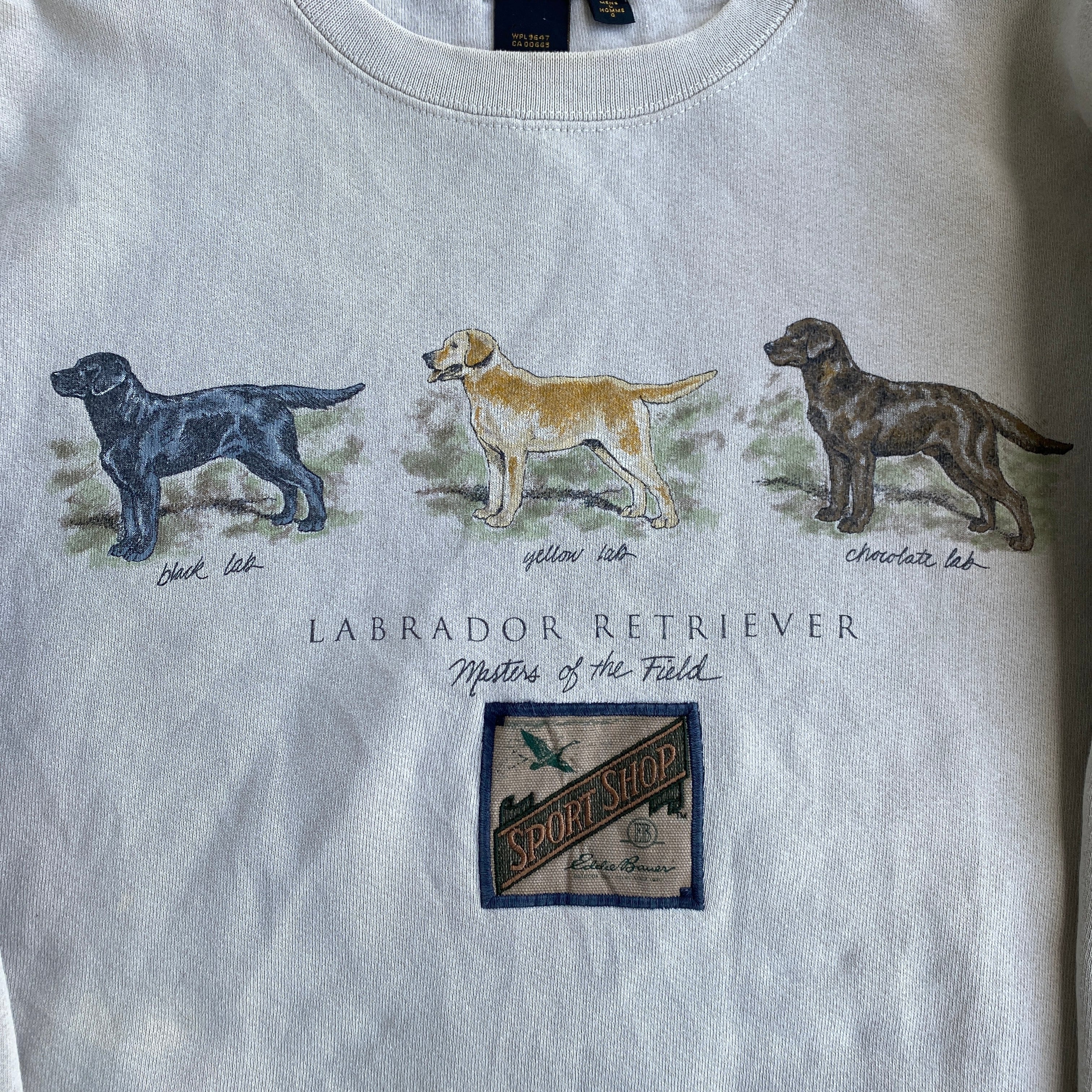 80s90s Eddie Bauer Labrador printed sweat trainer L | CLOSE 80s90s Eddie Bauer Labrador printed sweat trainer L | CLOSE