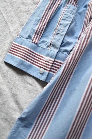 ”MAISON MARGIELA” 2020 Stripe Fly Front Long Shirt