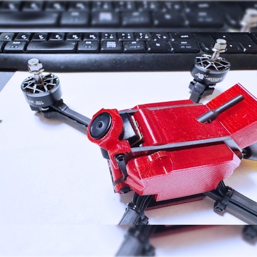 「Broomstick Pro V2」用パーツ　HDZERO　RC18Dレンズ用　角度固定カメラマウント
