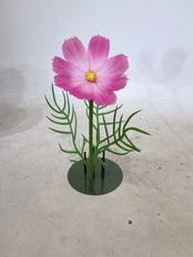 オーガンジー　ジャイアントフラワー　コスモス30cm　ピンク・ホワイト・グラデーションレッド