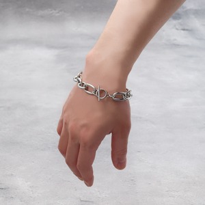 ラウンドチェーンステンレスブレスレットシルバー