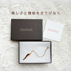 【jeweleadジュエリード】シルバー製／ゴールド色・アズキチェーンタイプ