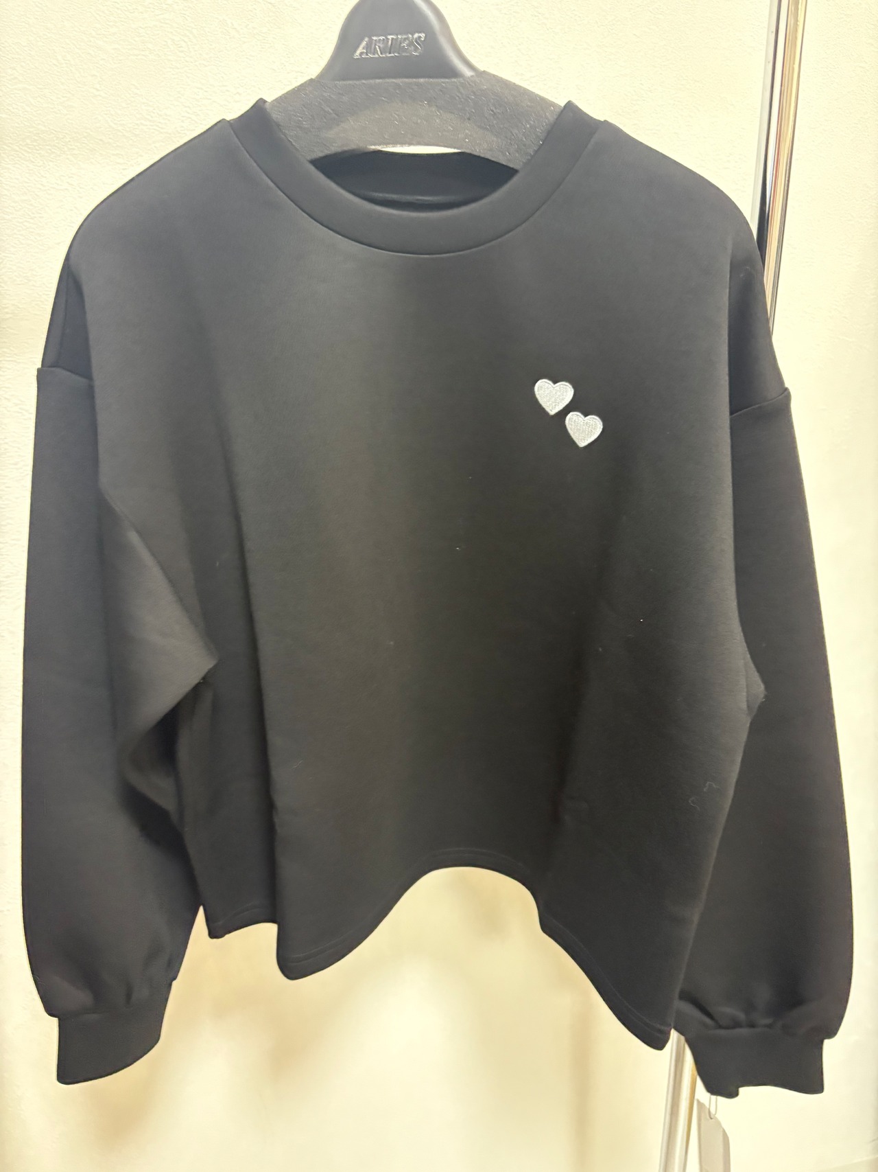 chercher ハート刺繍ボンディングトレーナー 553