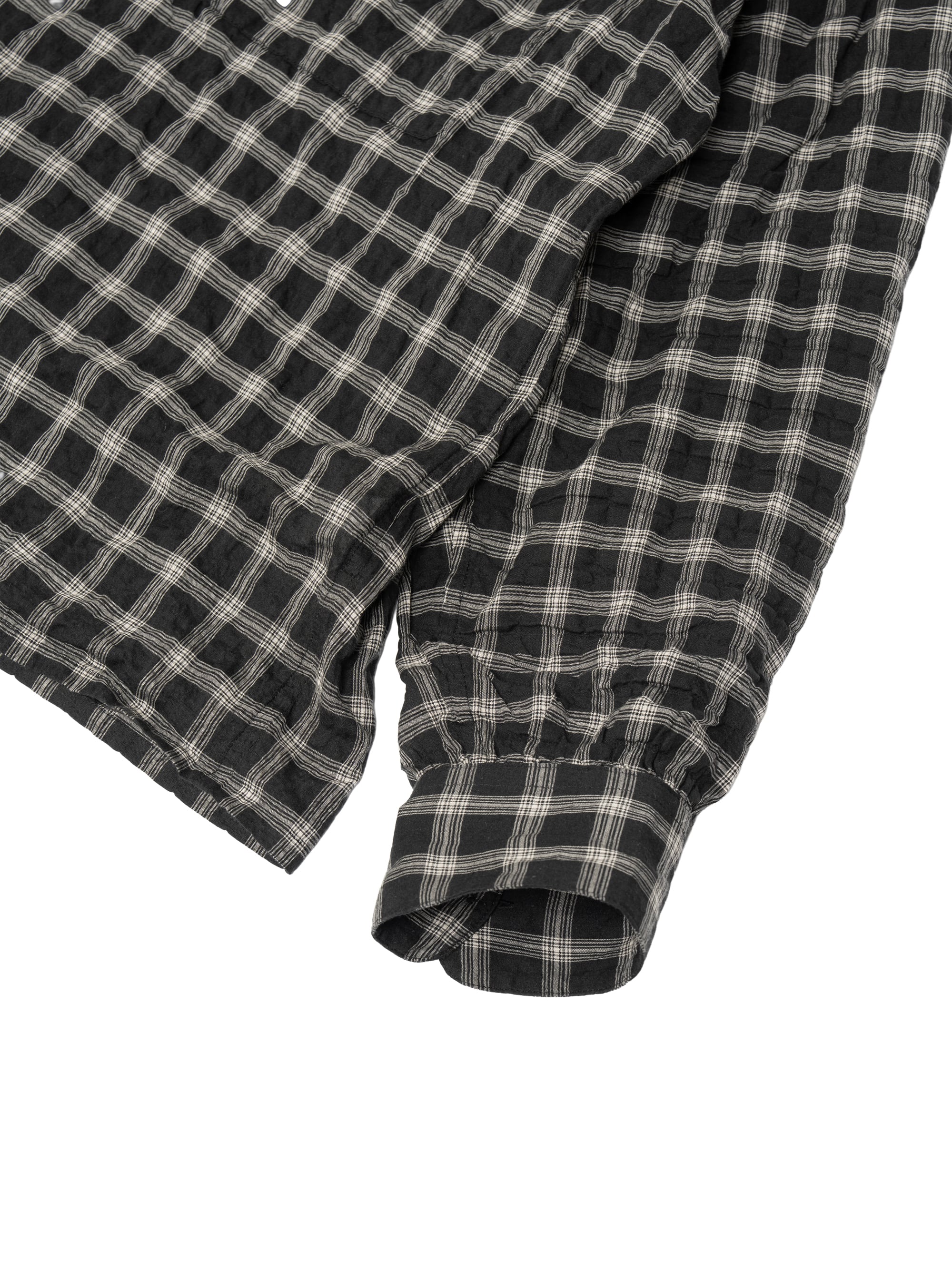 KAJA ORGANIC COTTON CHECK OPEN COLLAR SHIRT | KAJA