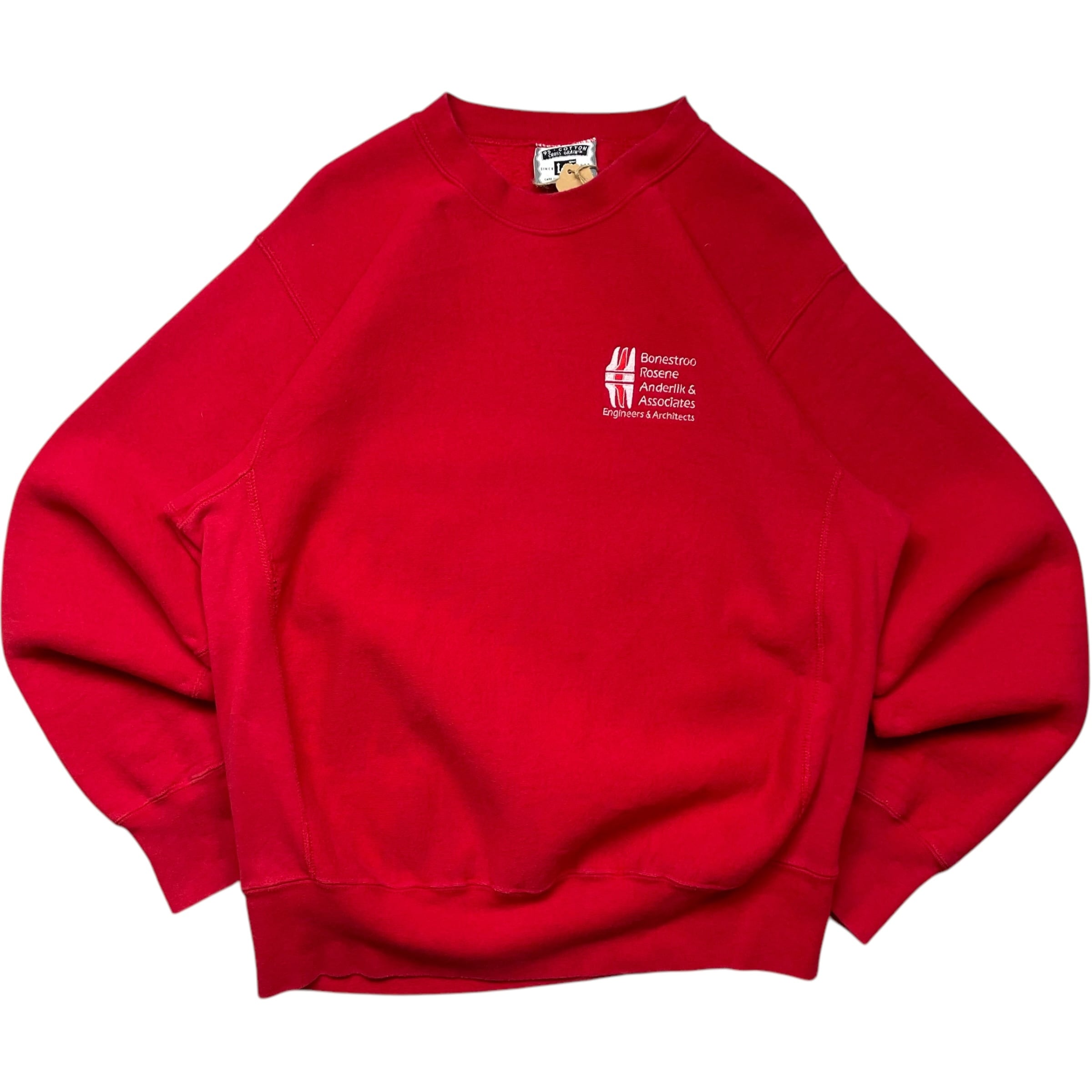 《L》Lee リー 刺繍ロゴ スウェット レッド USA製 90年代 vintage no.6185