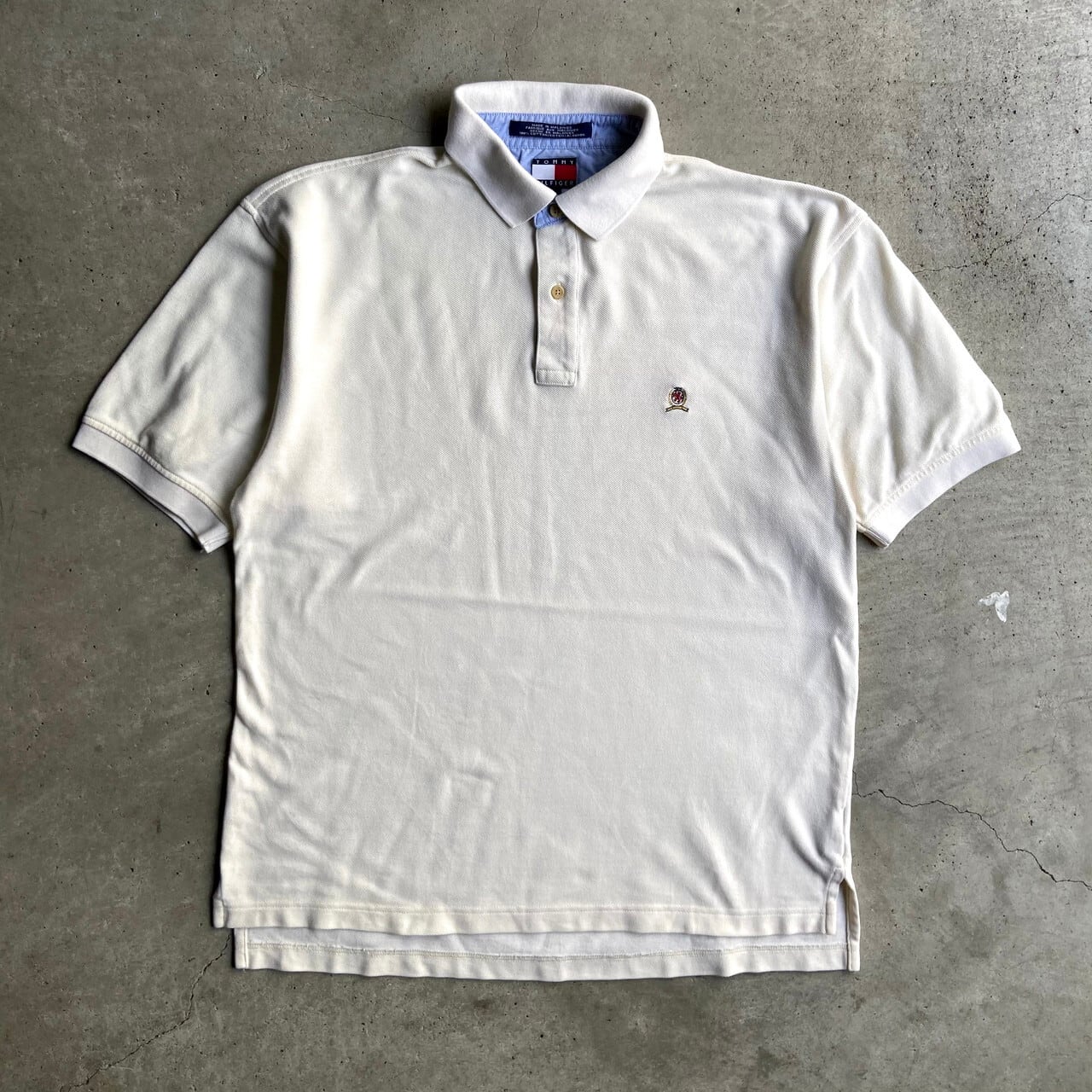Tommy Hilfiger トミーヒルフィガー ポロシャツ メンズl 古着 ホワイト 白色 ポロシャツ Cs29 50 Cave 古着屋 公式 古着通販サイト