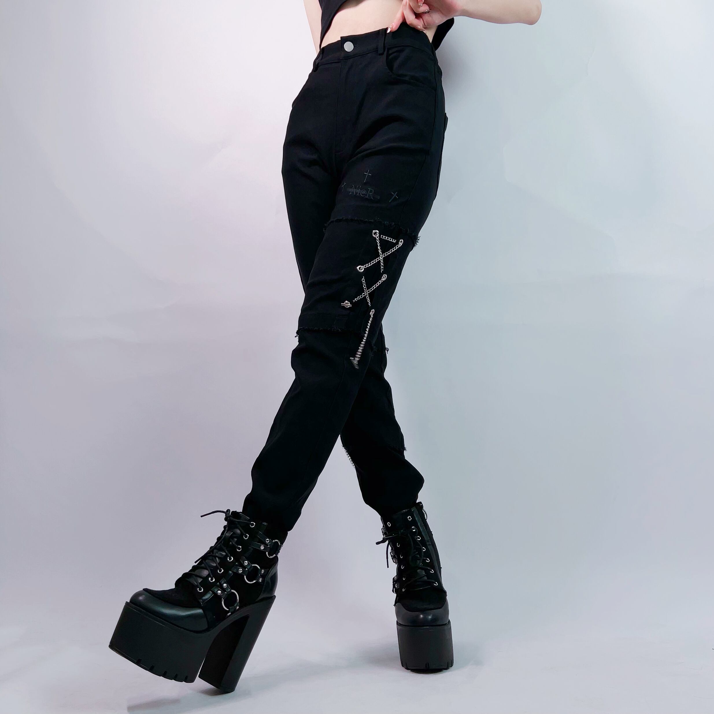 チェーン付きUNISEX STRETCH STYLISH PANTS | NIER CLOTHING