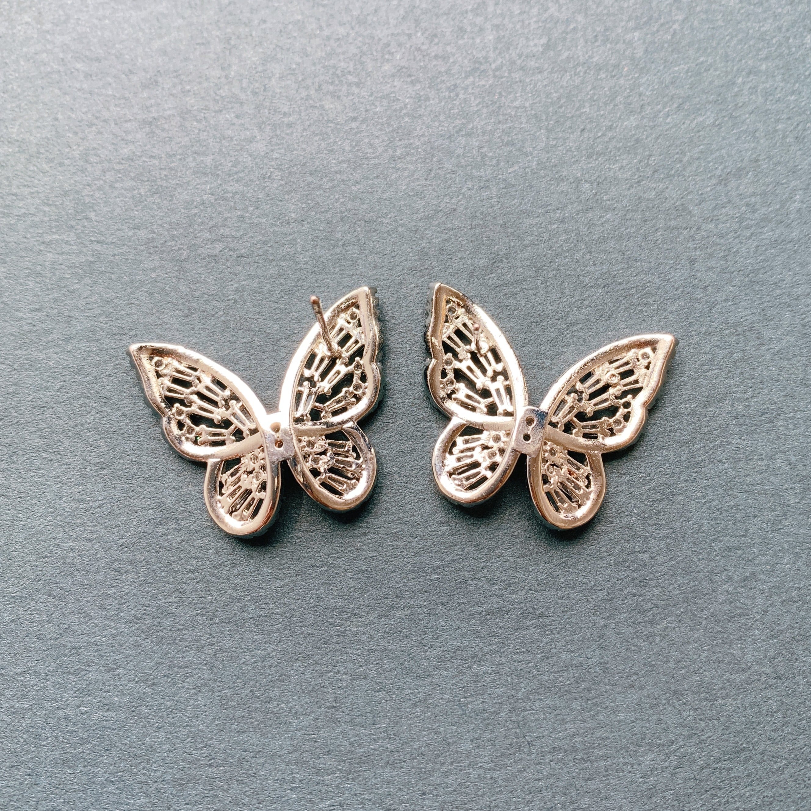 E-110 キュービックジルコニア butterfly ピアス 0961 | ウェディング