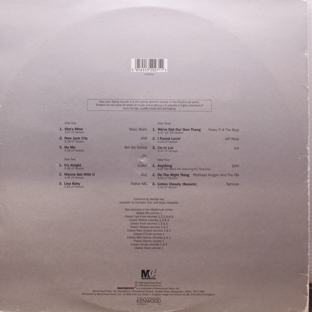 Various / New Jack Swing Mastercuts Volume 4 [CUTSLP 27] - 画像2