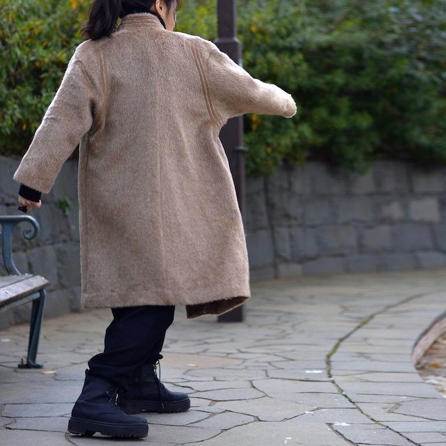 【MADE IN FRANCE】WEINBERG ラマウールシングルコート "MANTEAU SANS COL"