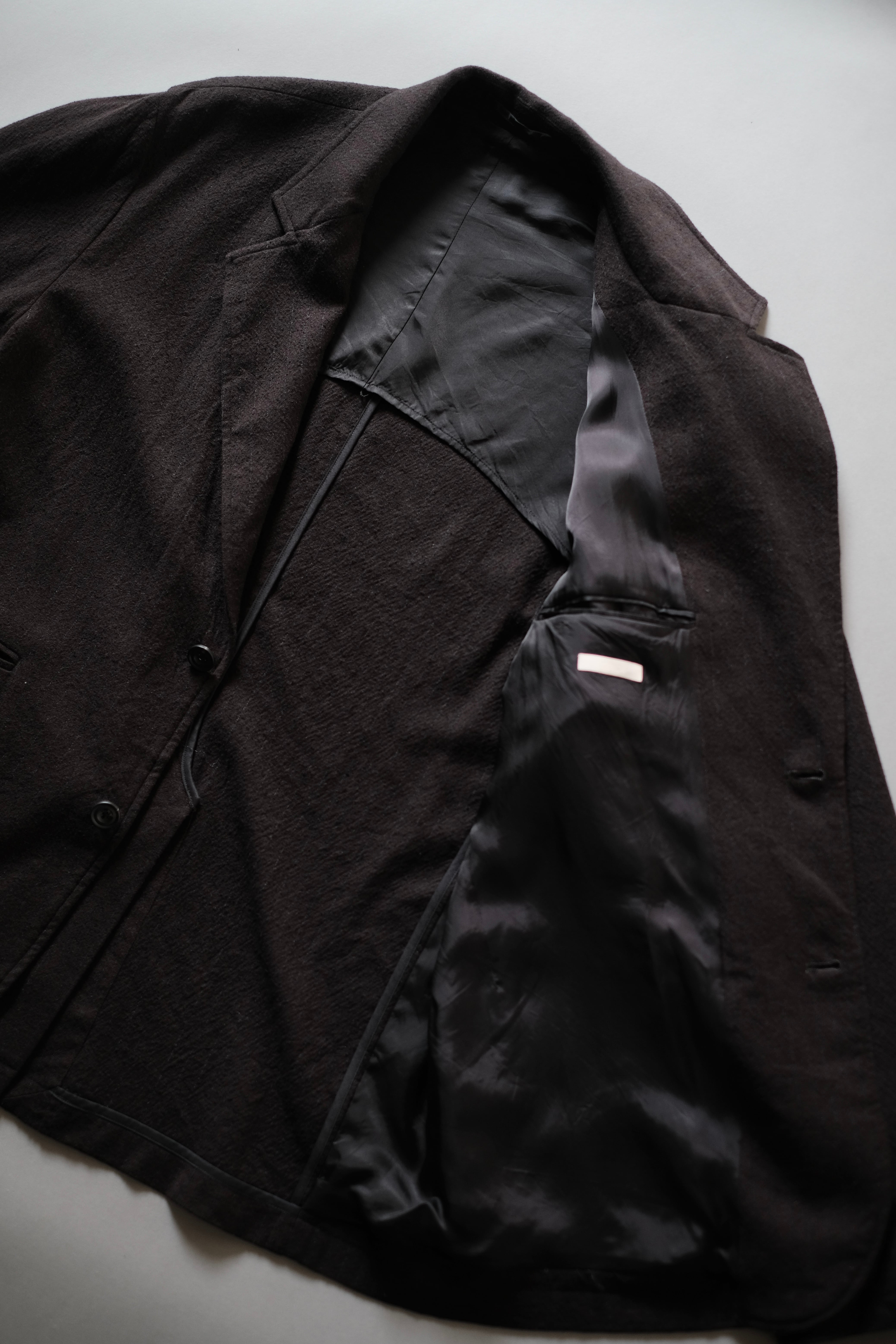 ULTERIOR / WASHED WOOL SILK STRIPE 2B JKT 