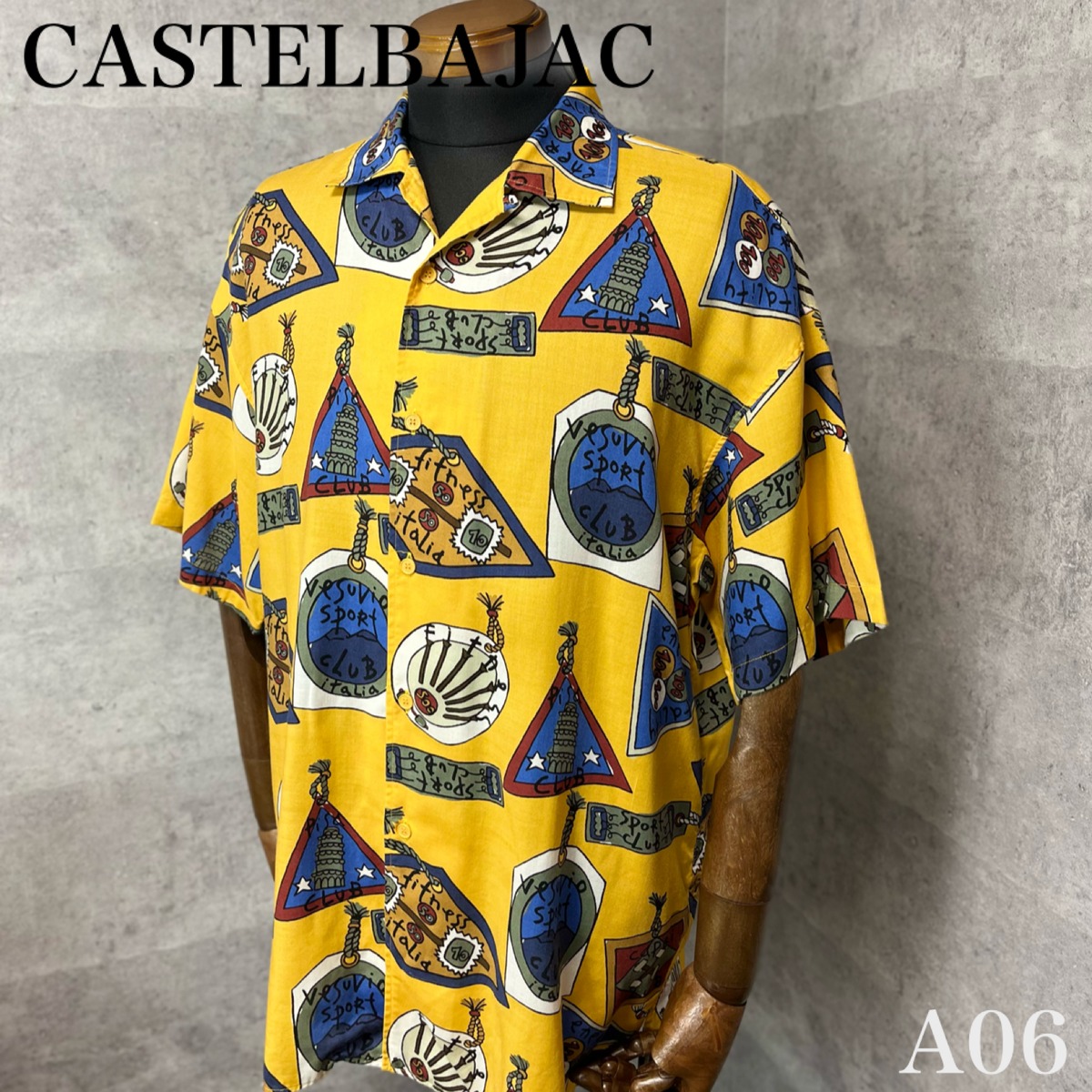 カステルバジャック CASTELBAJAC オープンカラー シャツ 柄 カステルバジャック CASTELBAJAC オープンカラー シャツ 柄