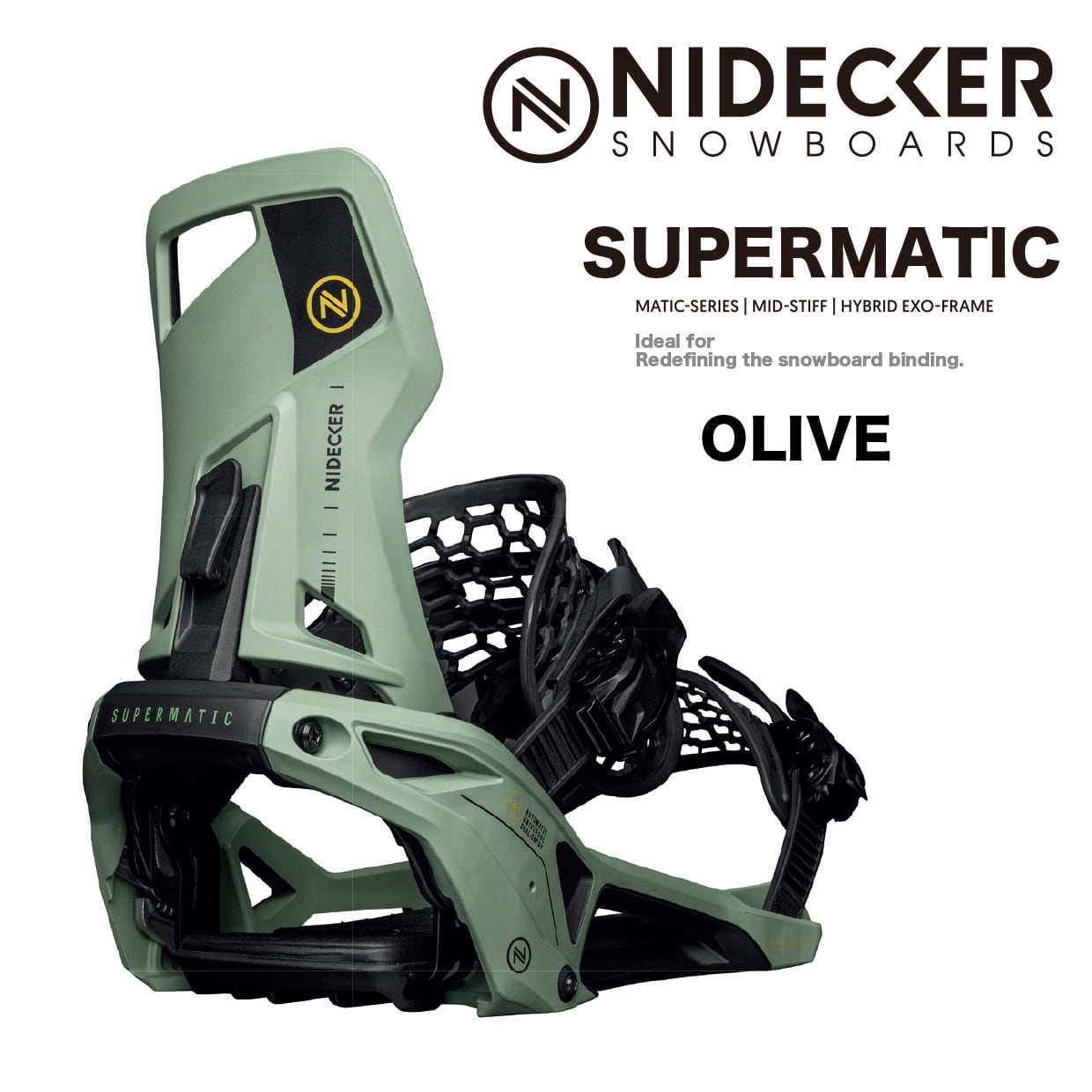 23-24年モデル NIDECKER .『 SUPER MATIC 』. Olive . ナイデッカー