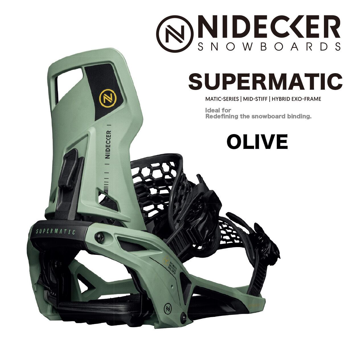 23-24年モデル NIDECKER .『 SUPER MATIC 』. Olive . ナイデッカー  