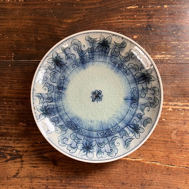 7寸皿　安南手　陶彩窯　砥部焼