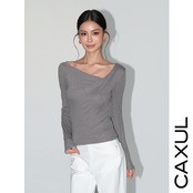 Asymmetric Drape Top/4color