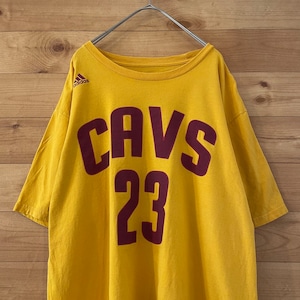 【adidas】NBA  クリーブランド・キャバリアーズ Tシャツ XL CAVS バスケ ロゴ ナンバリング アディダス us古着 アメリカ古着