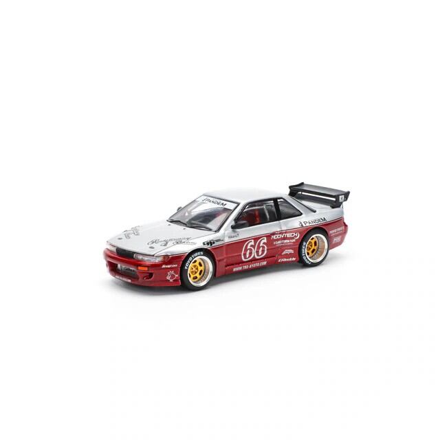 POP RACE 1/64 PANDEM SILVIA S13 - MOONTECH RED パンデムシルビアS13
