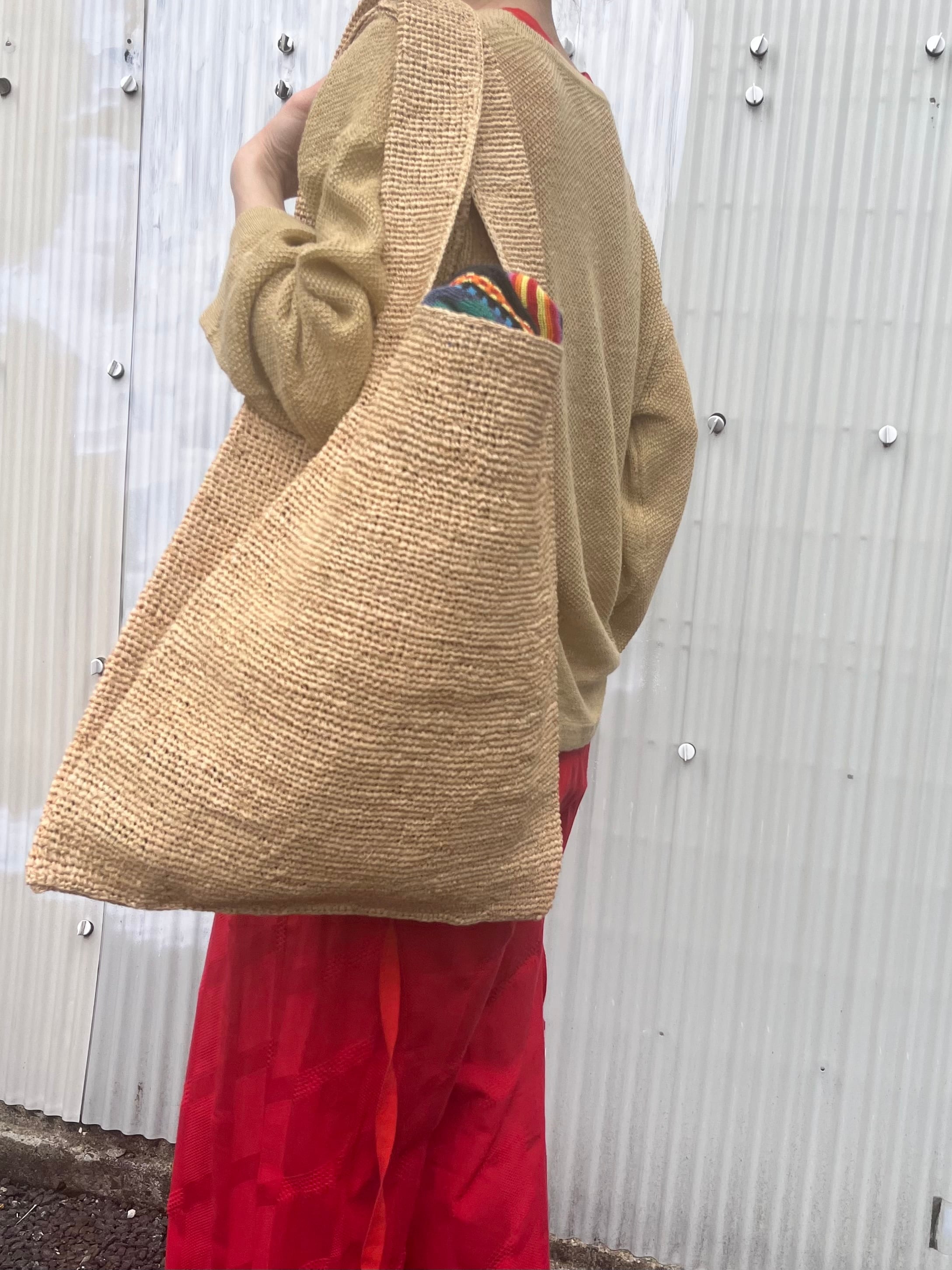 seya. [RAFFIA SHOPPING BAG]