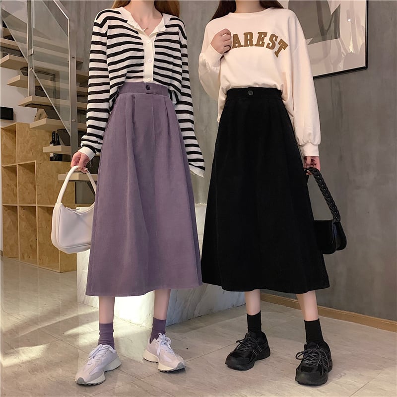 145cm〜 クロッチAラインコーデュロイスカート