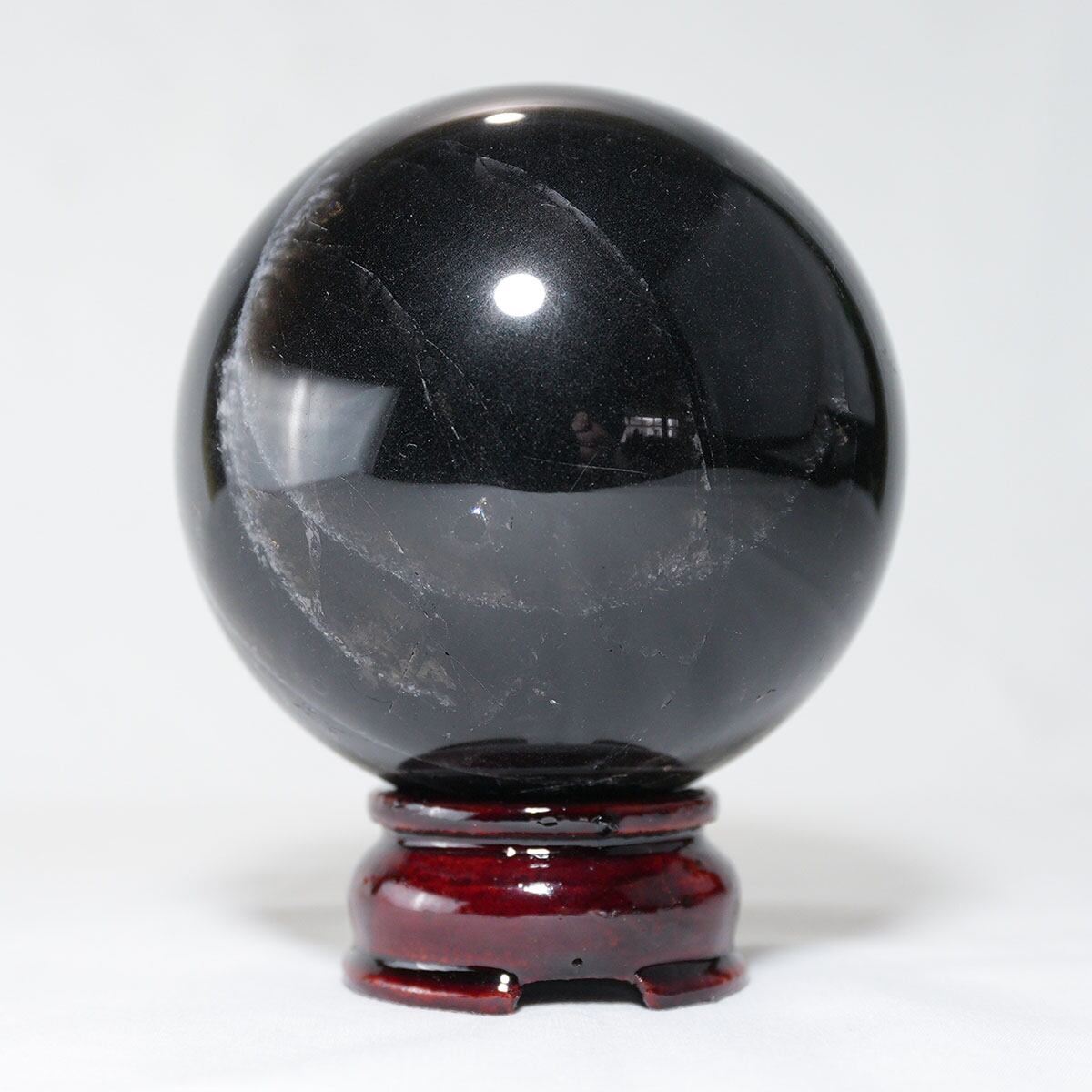 モリオン 丸玉 85mm 黒水晶 丸玉 モリオン スフィア 一点物 151-8565