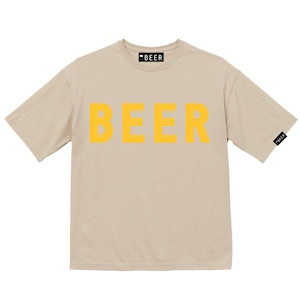 BEER 蛍光ロゴT  ベージュ