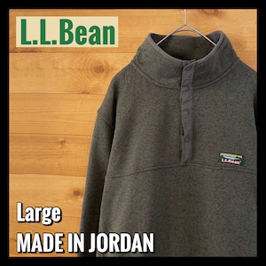 【L.L.Bean】ハーフジップ フリース ジャケット スナップ Lサイズ アメリカ古着