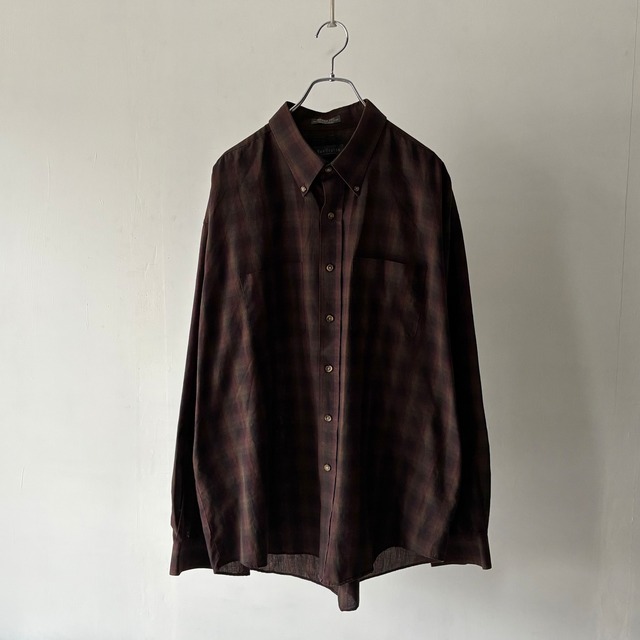 -VAN HEUSEN-  check design l/s  shirts