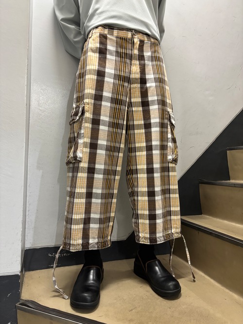 00's foot locker チェックカーゴパンツ