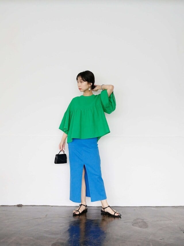 stretch twill slit skirt | Katrin TOKYO stretch twill slit skirt | Katrin TOKYO