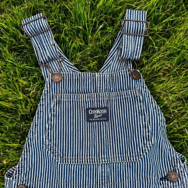 【KIDS】OshKosh hickory overall size:5T 5歳前後
