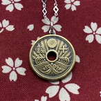 古銭ネックレス 50銭/アルミ青銅貨/メンズアクセサリー/メンズネックレス/和風 日本/彼氏 誕生日アクセサリー/男性へのプレゼント