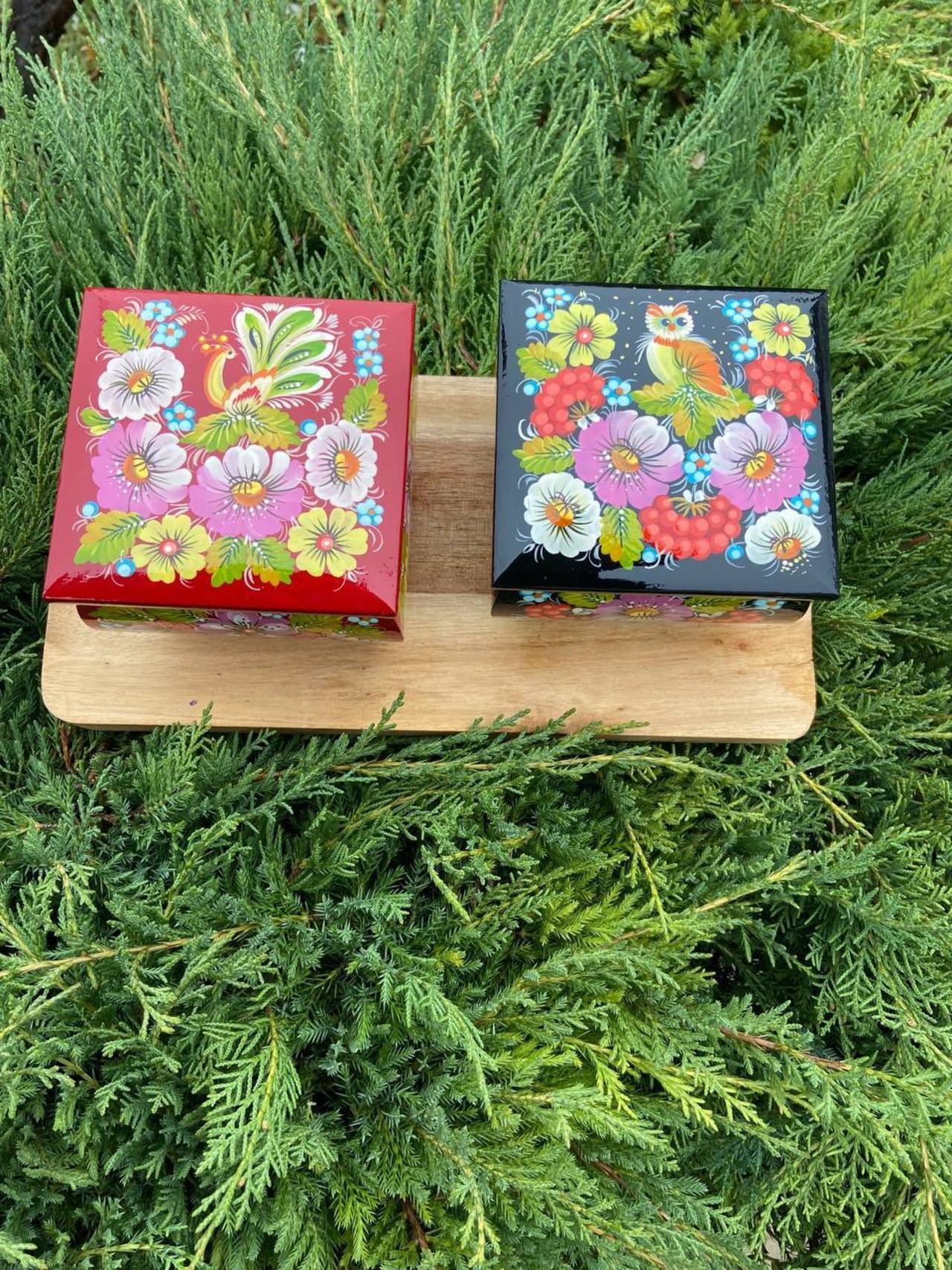 ペトリキフカ・ジュエリーボックス 12сm（ホメンコ） - 17