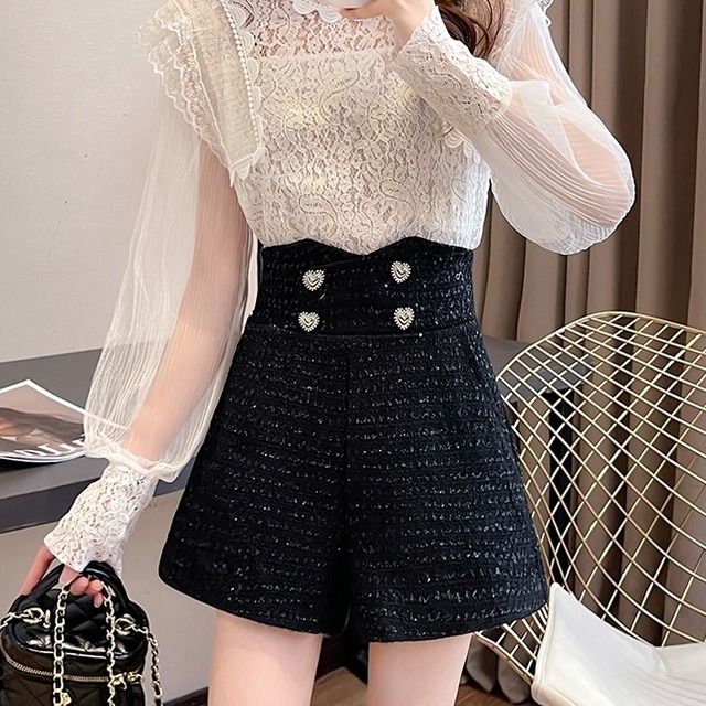 ハートボタンスパンコールショーパン　C054