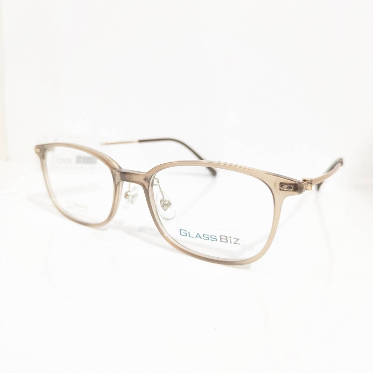 【GLASS Biz】スクエアセルフレーム ブラウン