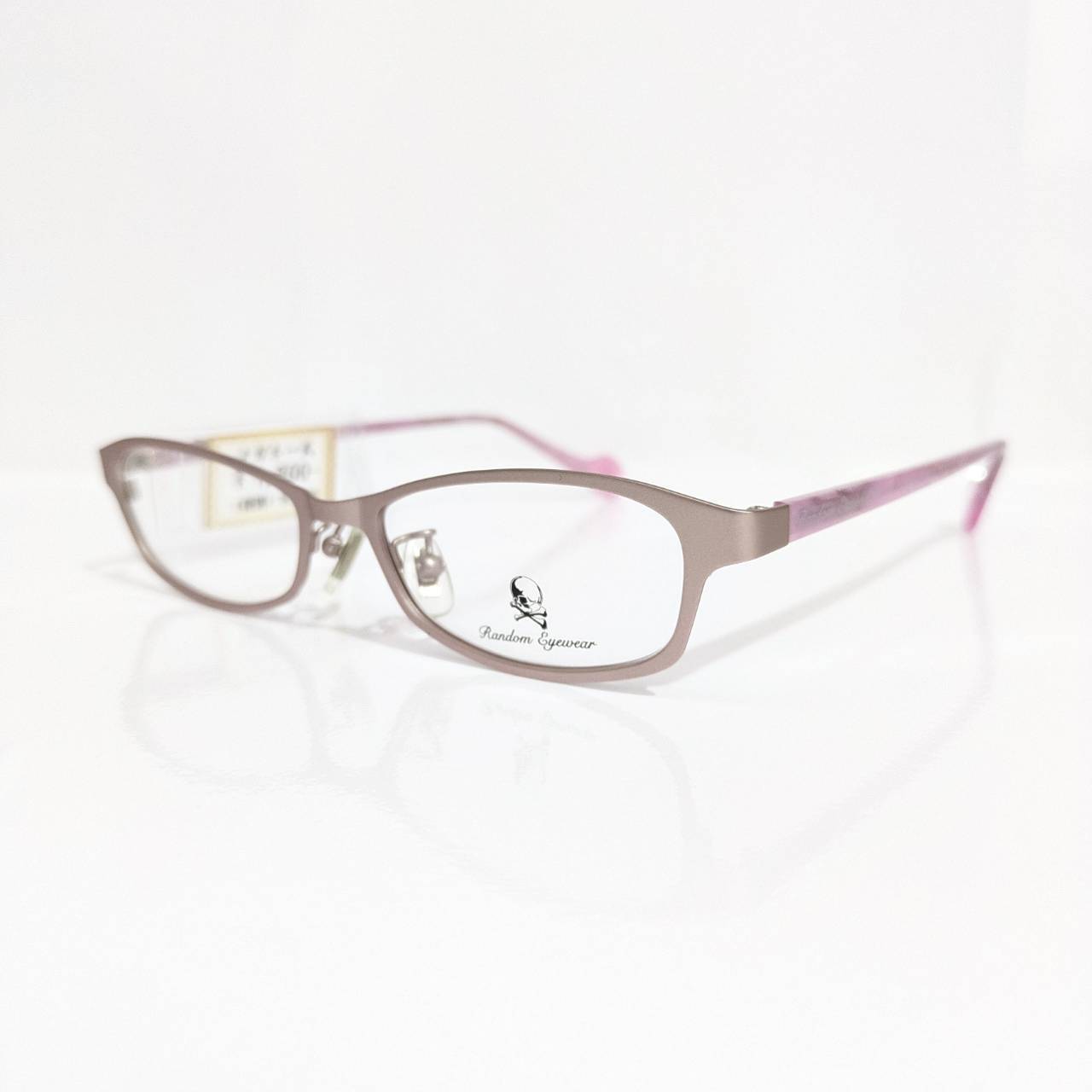 【Randam eyewear】スクエアメタルフレーム マットピンクベージュ