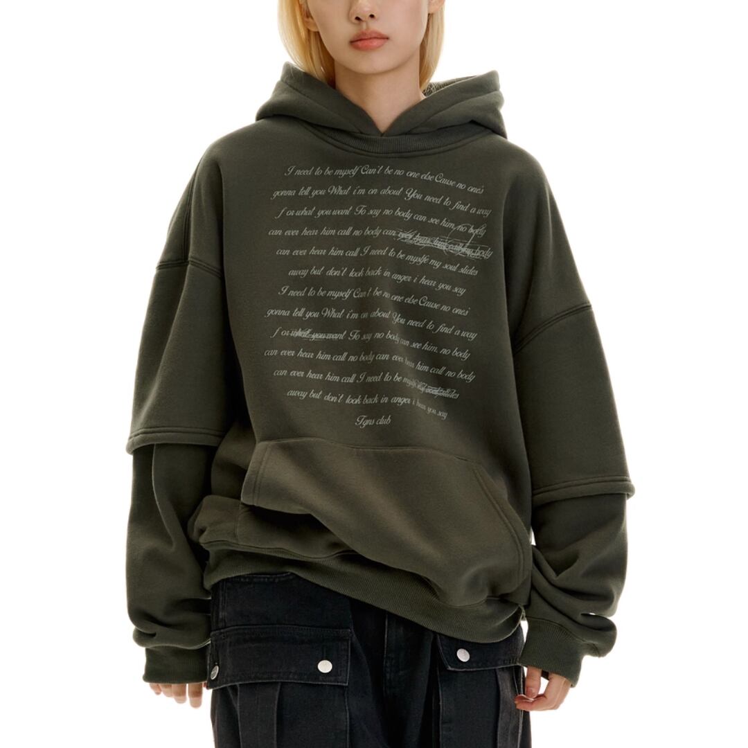 Trendy heavyweight loose-fitting hooded sweatshirt (NC201)